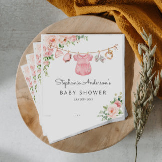Baby Girl Clothes Kinderdusche Personalisiert Napk Serviette