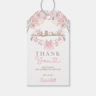 Baby Girl Clothes Pink Floral Kinderzimmer Danke Geschenkanhänger