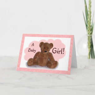 Baby Girl Congratulations Card Karte