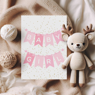 Baby Girl Congratulations Card Karte