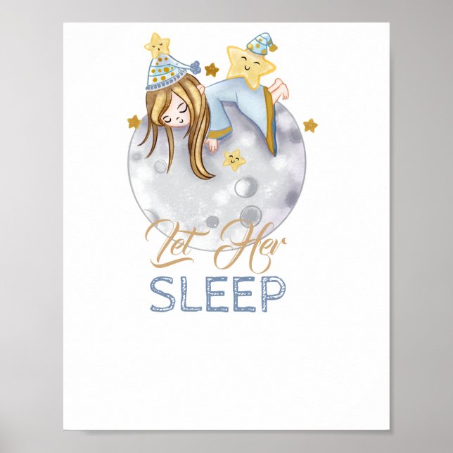 Baby Girl Cute Nursery Decor Poster (Vorne)