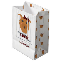 Baby Girl Dog Maroon Babydusche Mittlere Geschenktüte