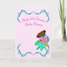 Baby Girl Douche Invitation Card