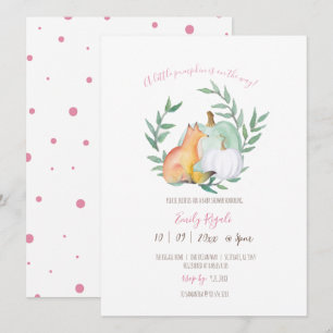 Baby Girl Douche Invitations Aquarelle Fox