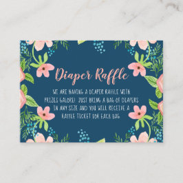 Baby Girl Duschdieger Raffle Boho Floral Moderne Begleitkarte