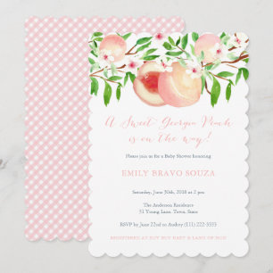 Baby Girl Dusche, Sweet Georgia Peach Hübsch Einladung