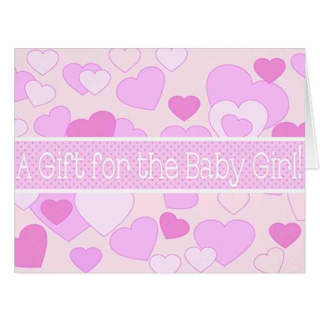 Baby Girl Duschkarte (Vorderseite (Horizontal))