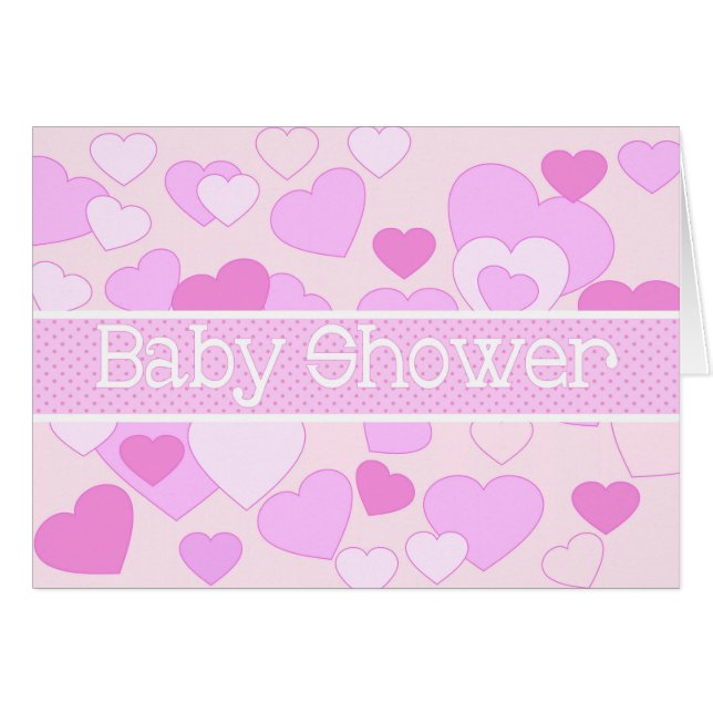 Baby Girl Duschkarte (Vorderseite (Horizontal))