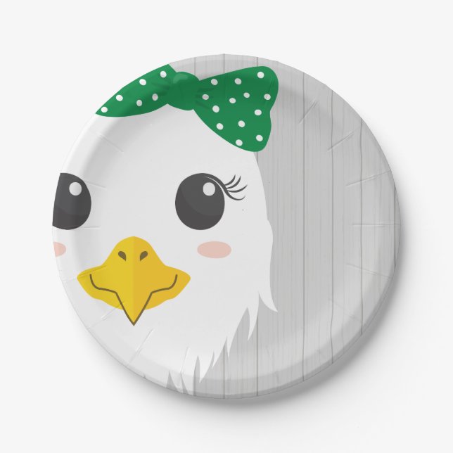 Baby Girl Eagle Green Baby Duschpapier Teller (Vorderseite)