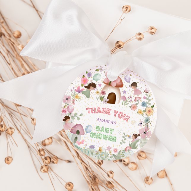 Baby Girl Fairy Dusche Blumenwald Vielen Dank Geschenkanhänger (Von Creator hochgeladen)