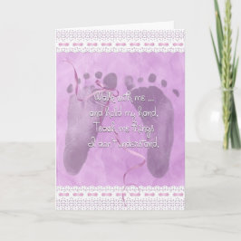Baby Girl Feet mit Bow Karte