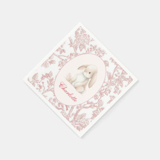 Baby Girl First Birthday Party Napkins Serviette