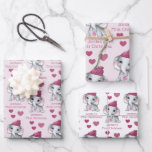 Baby Girl First Christmas Elephant Rosa Name Geschenkpapier Set<br><div class="desc">Erkennen Sie das Erste Weihnachtsfest eines kleinen Mädchens mit diesem personalisierten Geschenkpapier, das einen niedlichen Elefanten in Aquarellfarben mit einem rosa Strumpf-Kappe trägt und einen rosa Weihnachtsschmuck mit einem rosa Herzen trägt, mit dem bearbeitbaren Text NAME'S FIRST CHRISTMAS können Sie stattdessen auf anderen benutzerdefinierten Text wechseln. HILFE: Für Hilfe bei...</div>
