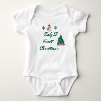 Baby Girl First Christmas Quote Kleinkind Strampler