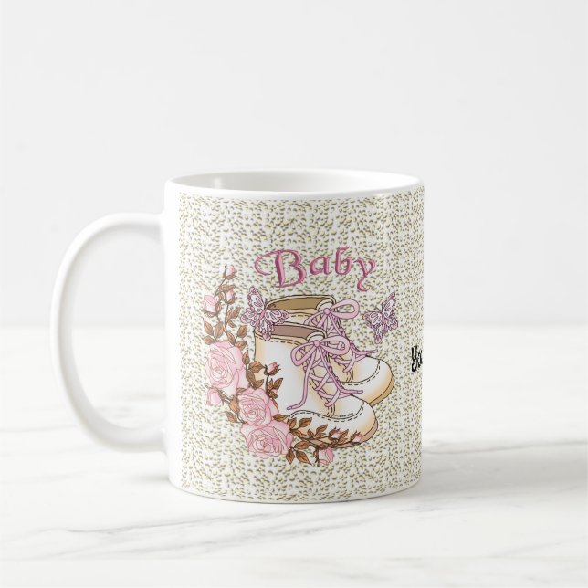 Baby Girl First Shoes Kaffeetasse (Links)