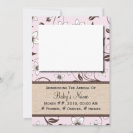 Baby Girl Floral Ankündigung