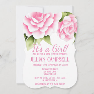 Baby Girl Floral Showeinladung