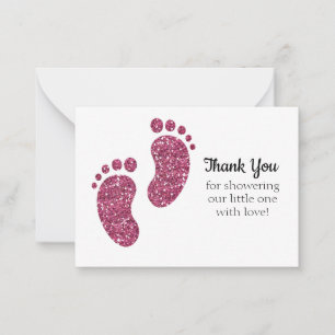 Baby Girl Foot Merci Cartes