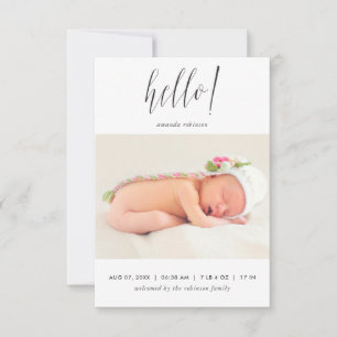 Baby Girl Foto Geburtserklärung Ankündigung