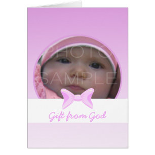 Baby Girl Foto Geschenk von Gott Pink Bogen Bibel