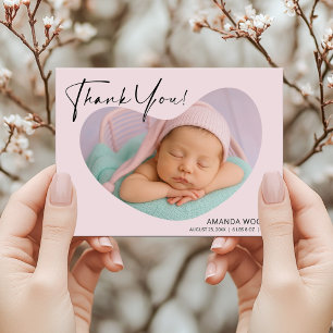 Baby Girl Foto Vielen Dank Postcard Postkarte