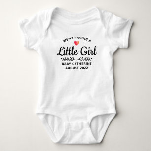 Baby Girl Gender Reveal Strampler