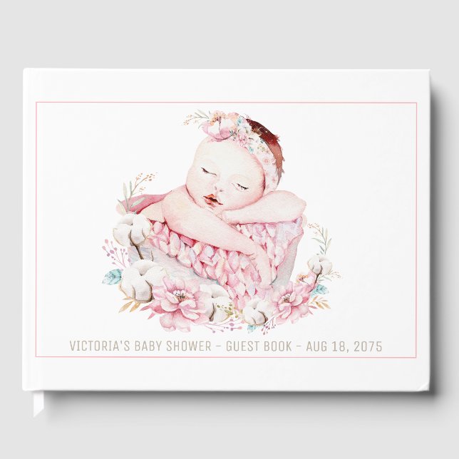 Baby Girl Guest Books Gästebuch (Vorderseite)