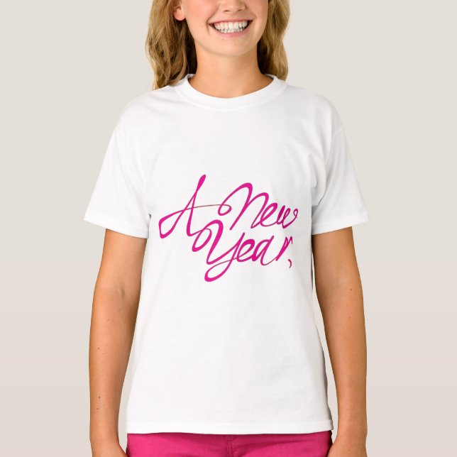 Baby Girl Happy New Year T-Shirt  (Vorderseite)