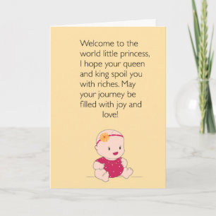 Baby Girl Herzlichen Glückwunsch Karte
