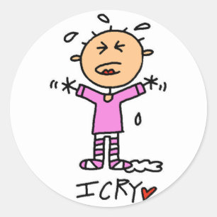 Baby Girl I Cry T-Shirts und Geschenke Runder Aufkleber