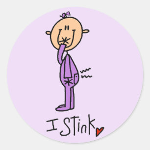 Baby Girl I Stink T-Shirts und Geschenke Runder Aufkleber
