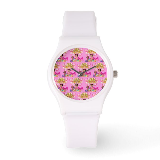 Baby Girl in Pink Armbanduhr (Vorderseite)