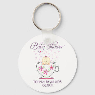 Baby Girl in Tee-Cup-Schlüsselanhänger Schlüsselanhänger