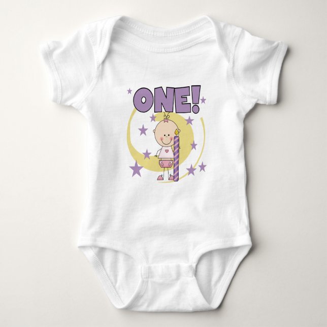 Baby Girl is One Birthday Tshirts and Gifts (Vorderseite)