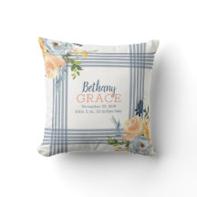 Baby Girl Kinderzimmer Blue Yellow Watercolor Flor