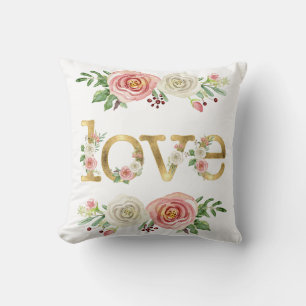 Baby Girl Kinderzimmer Liebe Floral Rose Wasserfar Kissen