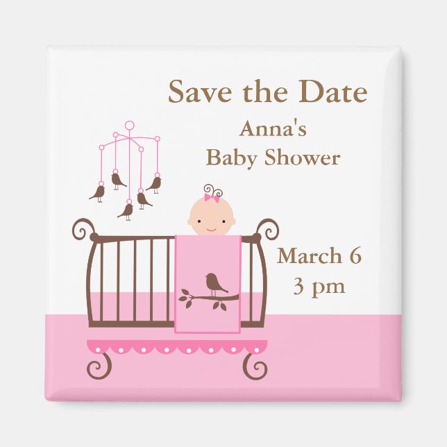 Baby Girl Kinderzimmer Magnet (Vorne)