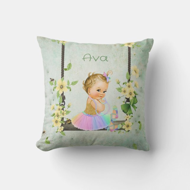 Baby Girl Kinderzimmer Pillow Kissen (Vorderseite)