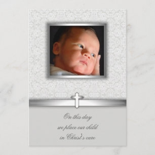 Baby Girl Lace Taufe oder Weihnachtseinladungen Einladung
