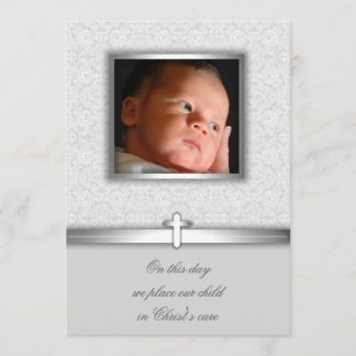 Baby Girl Lace Taufe oder Weihnachtseinladungen Einladung