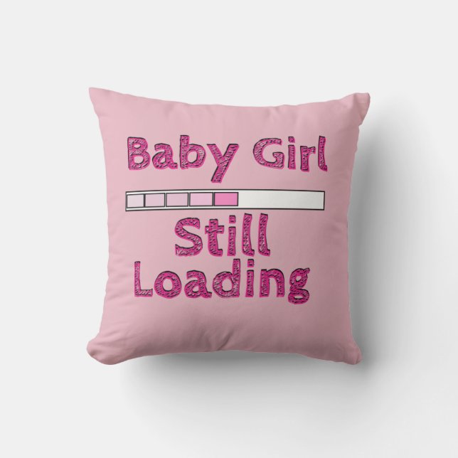 Baby Girl Loading - 5. Monat Kissen (Vorderseite)