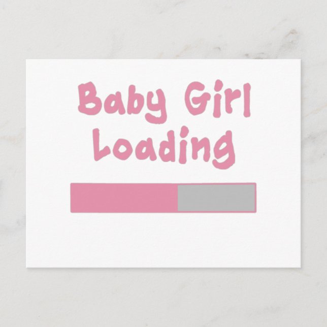 Baby Girl Loading Postkarte (Vorderseite)