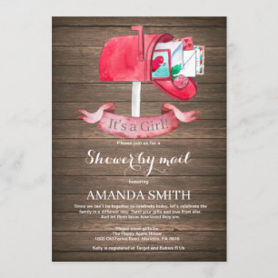 Baby Girl Long Distance Dusche per Mail Einladung