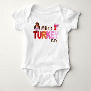 Baby Girl Mein 1. Türkei Day Erntedank Bodysuit Strampler