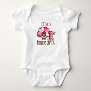 Baby Girl Mein erster Erntedank rosa Bodysuit Strampler