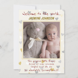 Baby Girl mit ihrem sonnigen Neuankömmling Ankündigung