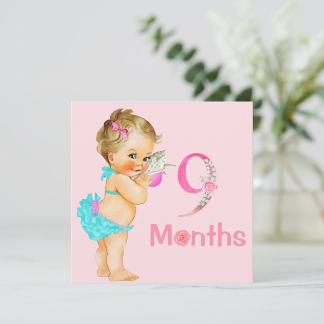 Baby Girl Monthly Meilenstein Markers Girl (Stehend Vorderseite)