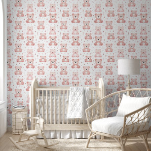 Baby Girl Nahtlose Muster Kinderzimmer Zimmerdekor Tapete