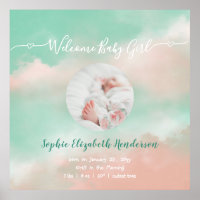 Baby Girl Name Script Birth Stats Newborn Foto