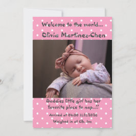 Baby Girl New Arrival Ankündigung